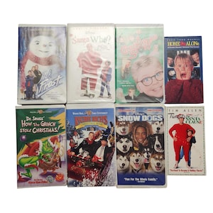 Vintage 90s Kids Christmas Vhs Movies Santa Who Jack Frost Home Alone Richie Rich Christmas VHS Holiday Movie Lot