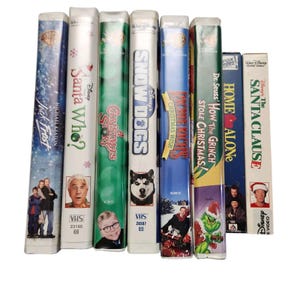 Vintage Kids Christmas Vhs Movies Santa Who Jack Frost Home Alone Richie Rich Holiday Movie Lot