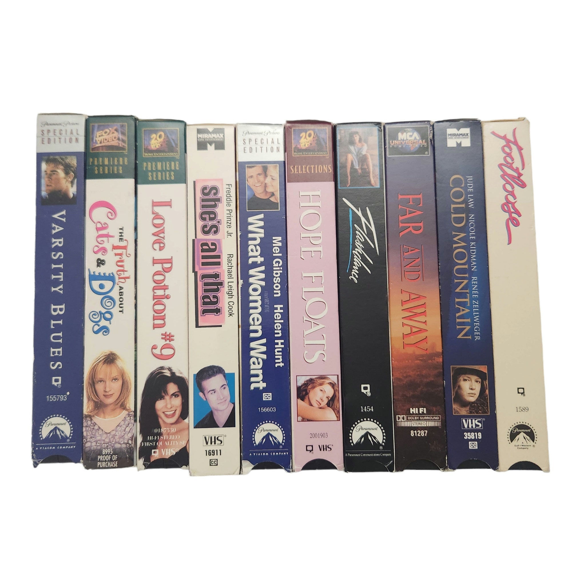 Vintage VHS Drama Romance 80s 90s Movies Flashdace Footloose