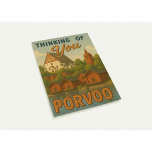 Cartões postais vintage de Porvoo - pensando em você