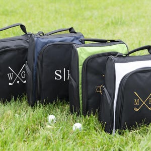 Sac à chaussures de golf personnalisé avec initiales brodées, sac à crampons monogrammé, cadeaux de garçon d'honneur, cadeau personnalisé pour golfeur, cadeau de Noël pour homme