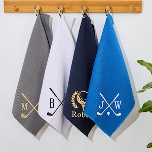 Personalized Golf Towel with Embroidered Initials,Monogrammed Golf Towel,Groomsman  Gifts,Custom Gift for Golfer,Christmas Gift  for Men