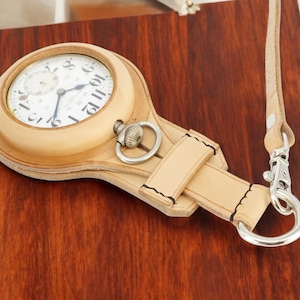 New WW1 times SAND leather case for pocket watch 55 mm WWII
