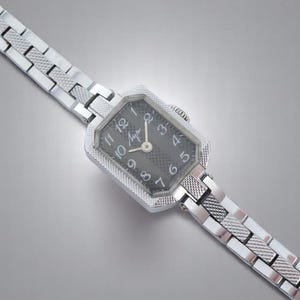 Vintage women&#39;s watch Luch mechanical wristwatch timepiece with classic manual wind