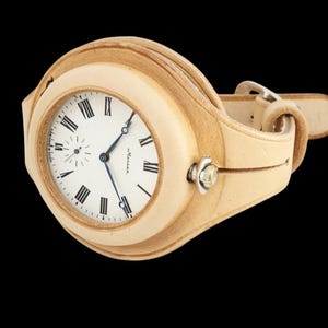 WW1 new SAND leather strap band wristband for Pocket Watch 45 mm WWII times