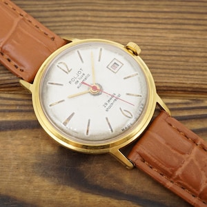 Vintage Poljot de luxe 2416 automatic 29 jewels AU20 shock-resist self-winding watch USSR