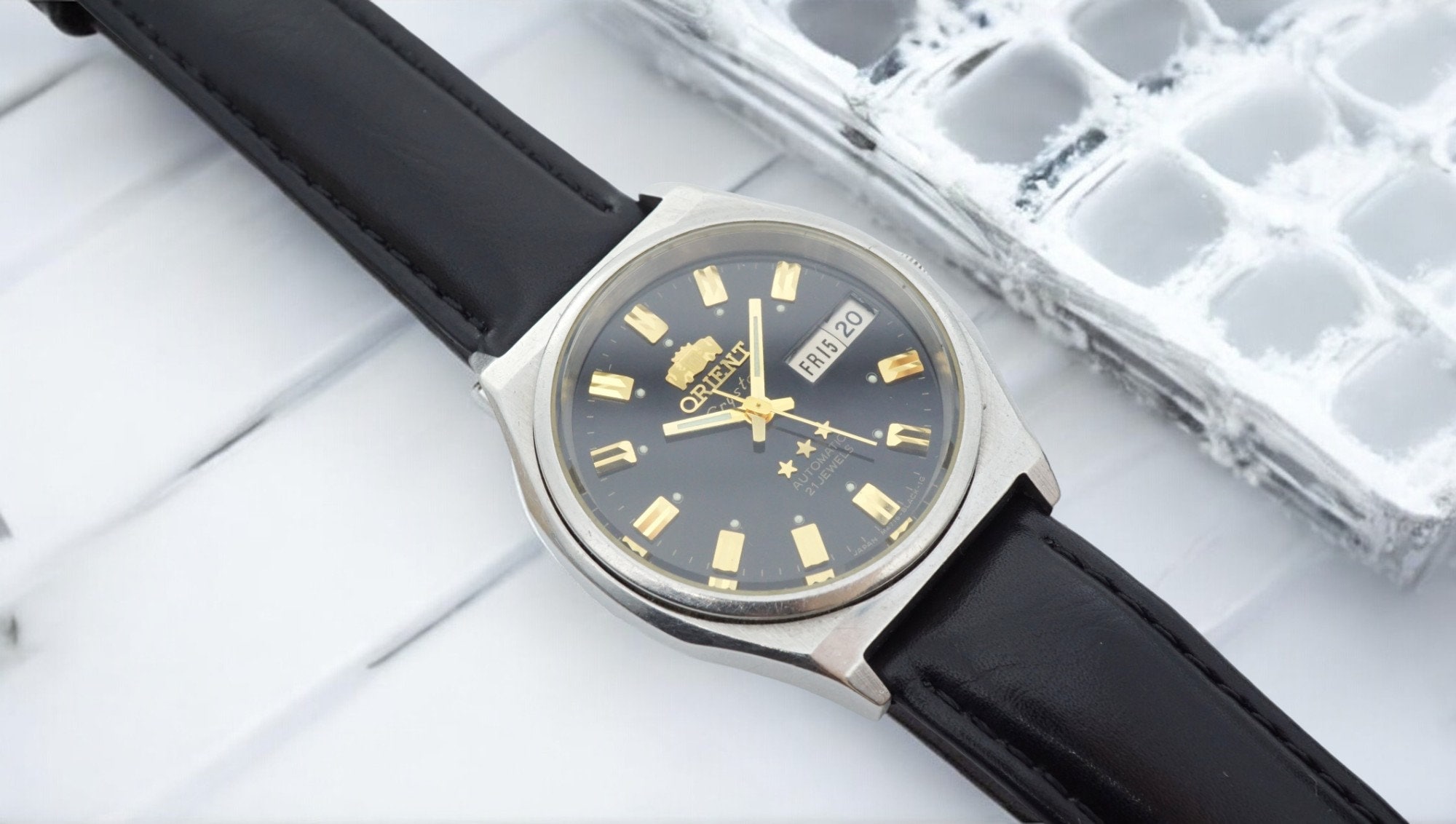Vintage Orient 3 Star 21 Jewels Automatic Stainless Steel Japan Self Winding Mechanical Wristwatch Etsy