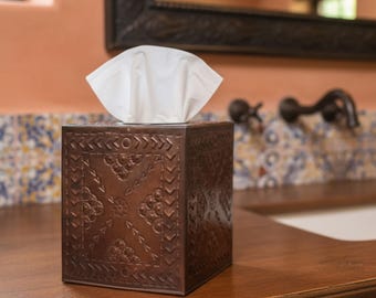 Small Tin Tissue Box Cover Hand Punched Tinwork Jason Younis Y