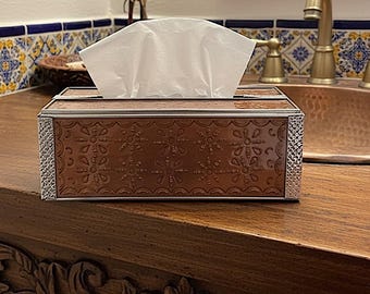 Kleenex Tissue Box Cover Southwest Decor Rustic Bathroom Organizer Farmhouse Style Tissue Holder Home Decor