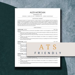 ATS Resume Template, Executive Resume Template Word & Google Docs, Modern Resume, Editable Professional Resume, CV Digital Download