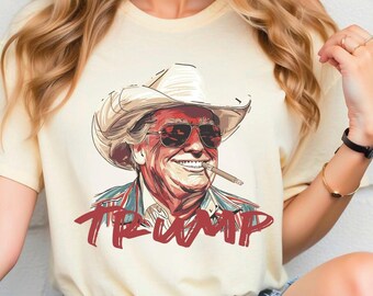 Trump Cowboy Camiseta Trump Camisa Western Trump Camiseta Cowboy Camisa Hacer América Gran Trump Daddy Camisa MAGA Trump Presidente Camiseta Donald Trump