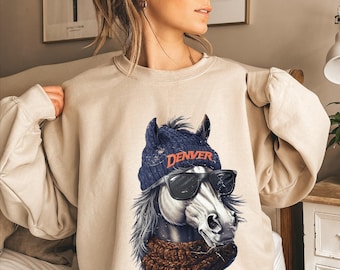 Vintage Style Denver Football  Sweatshirt T-Shirt,Retro Denver Football Crewneck Shirt,Denver Footbal Fans Gift Sweater, Sunday Football
