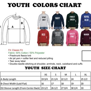 a diagram of a youth's long sleeve t - shirt