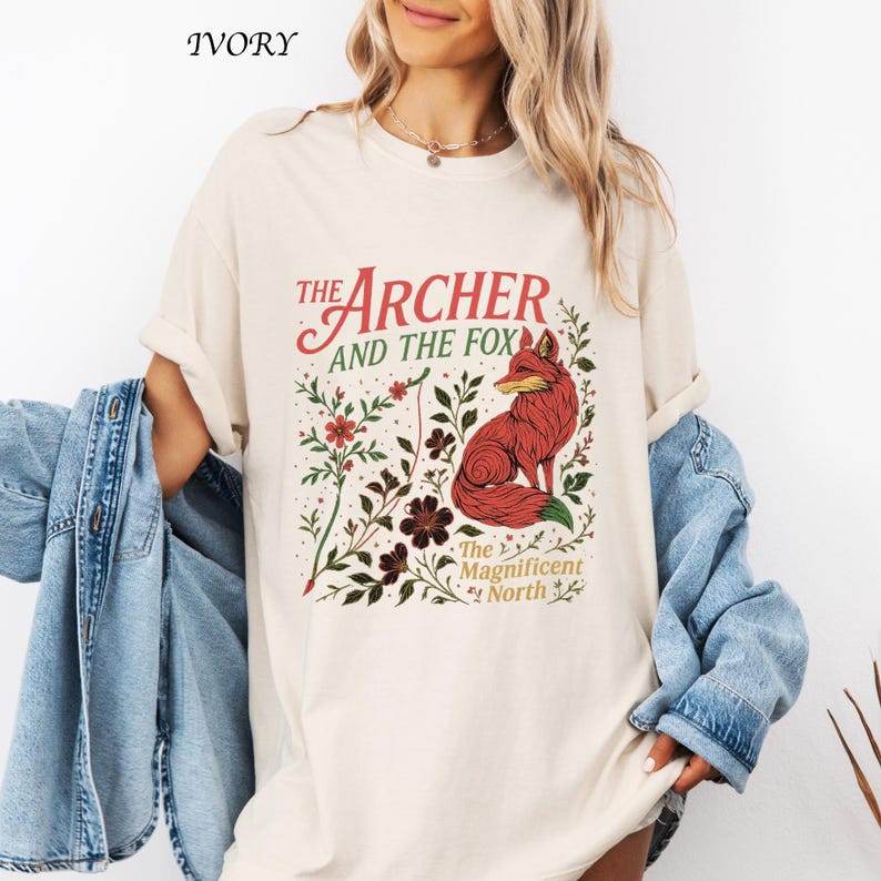 Comfort Colors The Archer And The Fox shirt, Once Upon A Broken Hea rTee, Ballad Of The Archer And The FoxT-shirt, Fantasy Reader Shirt image 2