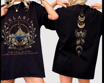 Velaris City Of Starlight Two-Sided Shirt, The Night Court, SJM Merch Shirt, Acotar Velaris TShirt, Court of Dreams, Velaris Bookish, Tog