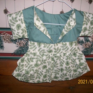 Green Fall Leave Handmade Clothes Pin Bag
