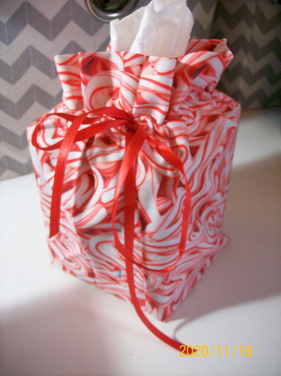 Candycane Tissue Box/toilet Paper Cover Etsy