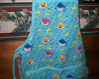 Baby Shark Childs Full Apron