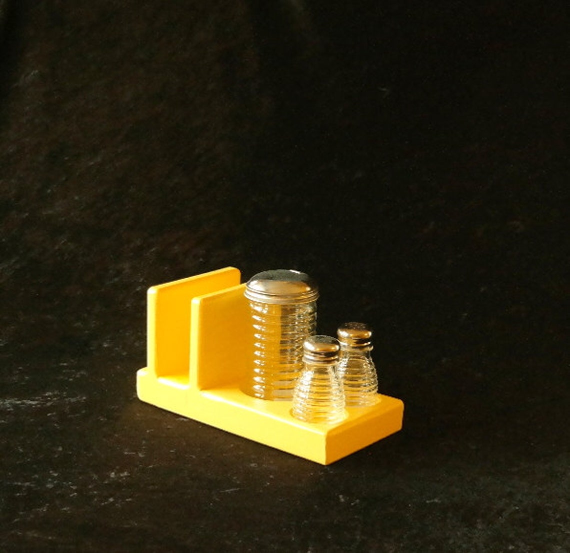 Yellow Napkin and Condiment Holder Etsy