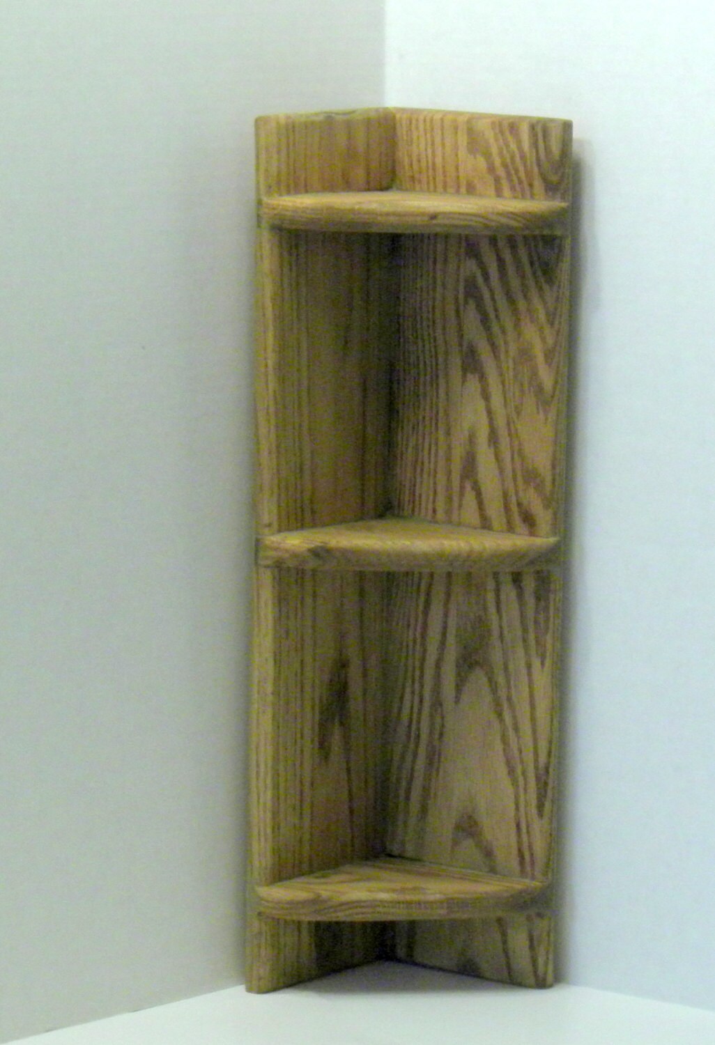 Oak Corner Shelf Handcrafted RePurposed Wood Etsy