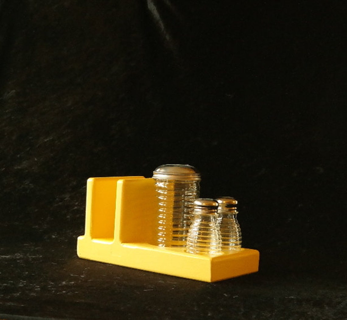 Yellow Napkin and Condiment Holder Etsy