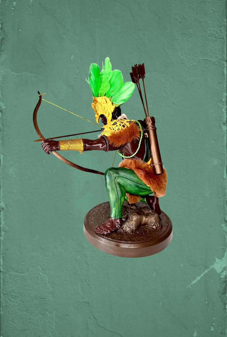 OXOSSI, Orixá, 26 cm, Umbanda, Statue figure, Sculpture, Camdomble. 画像 2