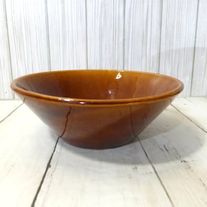 Vintage Amber Ceramic Los Angeles Potteries Conical Shape Bowl Side Dish Decorative Home Kitchen Rustic Primitive Decor
