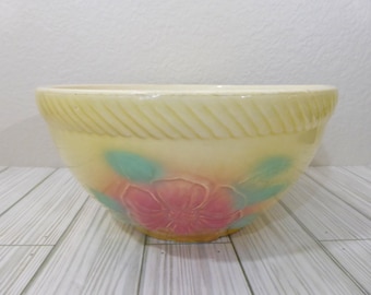 Vintage Hull Sunglow Ceramic Mixing Bowl 10 Inch Diameter Kitchen Cottage Core Grandma Core Home Decor