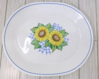 Prato oval vintage Corell Sunsations para servir, peça de reposição para decoração de mesa em porcelana.