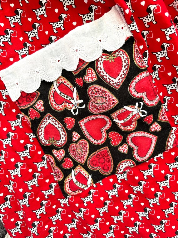 Valentine's Day Dress Dalmatians and Hearts Handm… - image 5