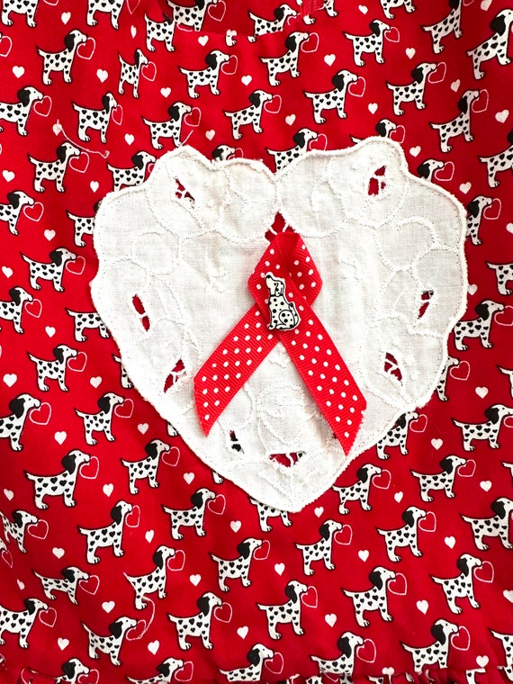 Valentine's Day Dress Dalmatians and Hearts Handm… - image 10