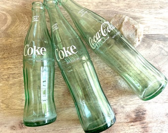 Three Vintage 1970s Coke Bottles Collectible Fizz!