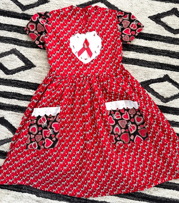 Valentine's Day Dress Dalmatians and Hearts Handm… - image 9