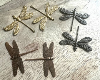 Three Pairs Dragonfly Findings Summertime Earrings Wings and Wonder