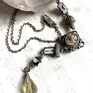 Vintage Beehive Citrine Necklace Lariat Lavaliere Lovely