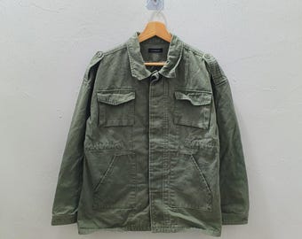 Chaqueta militar japonesa vintage Ile de Bonheur para mujer, talla M
