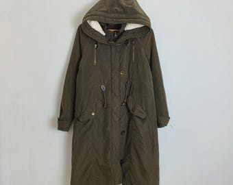 Chaqueta militar OG Chip Clip vintage de los años 90, talla mediana, estilo parka militar de Vintage In The Attic, marca japonesa, talla M