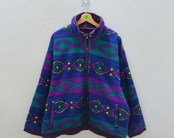 Giacca invernale in pile Riversible Woolrich vintage anni '90