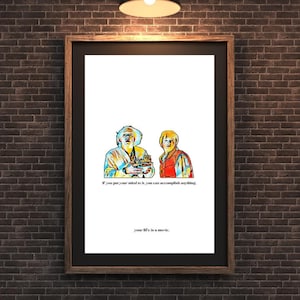 Back To The Future : Movie Poster | Digital print | Wall Art | Illustration | Quotes | Printable | Custom Portraits | PNG | Marty McFly