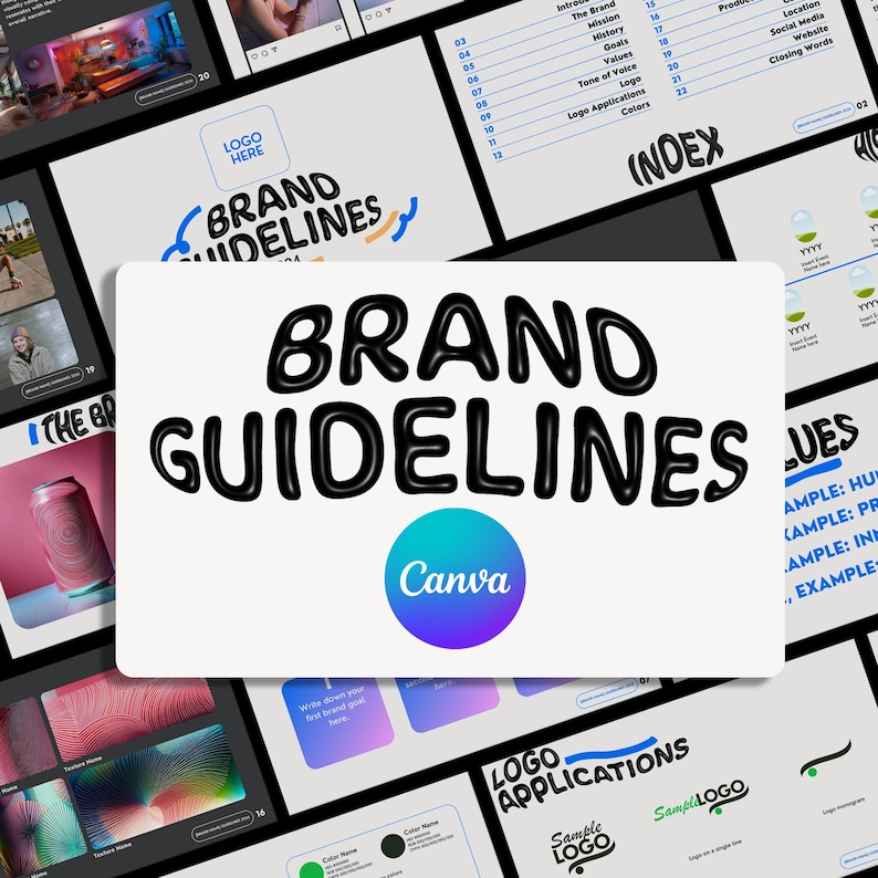 Brand Guidelines Canva Template Presentation Branding Style Guidelines ...