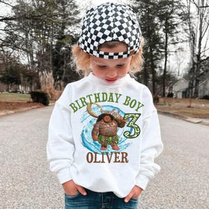 MAUI Boy Shirt Moana Custom Birthday T-Shirt Custom Birthday Boy Shirt Disney Custom Birthday Tee Shirt Magic Kingdom Tee Maui Birthday Boy