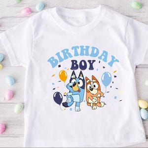 Birthday Boy Shirt Blue Custom Shirt Birthday Boy Tee Cartoon Birthday Shirt Blue Baby Boy Tee Birthday Party Shirt Funny Shirt Toddler Tee