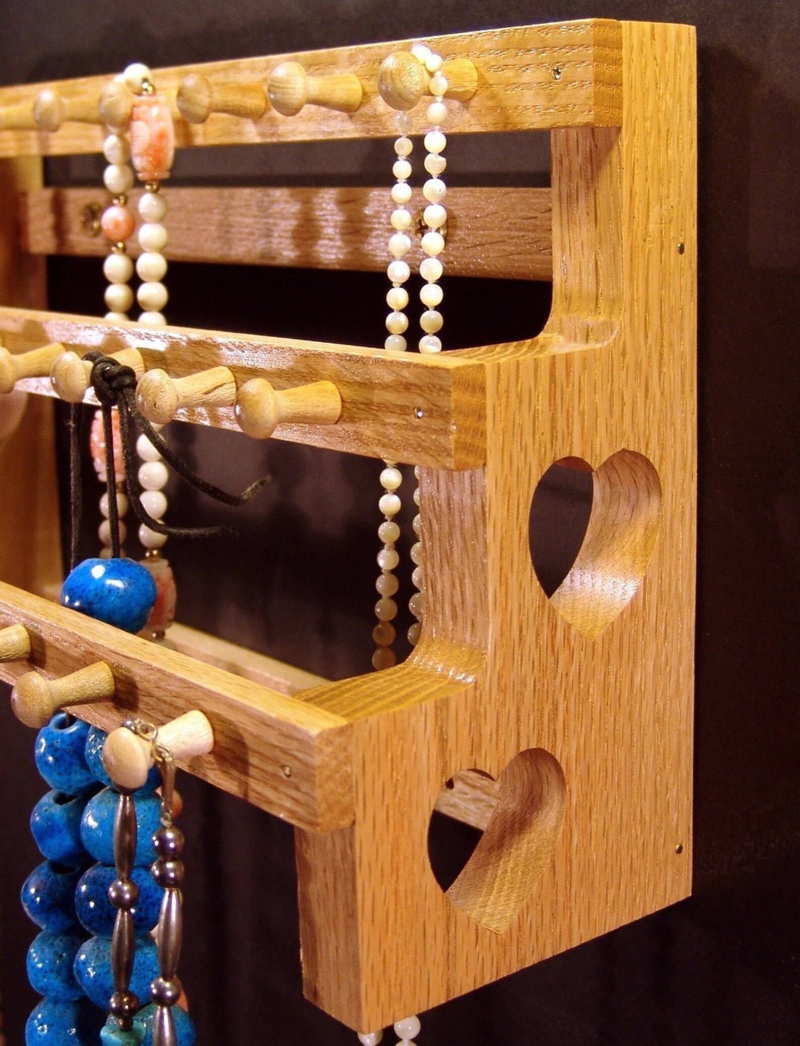 12 Inch Hanging Necklace Holder W/1 Inch Pegs Etsy