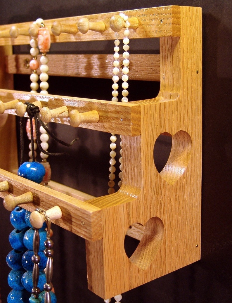 12 Inch Hanging Necklace Holder W/1 Inch Pegs Etsy