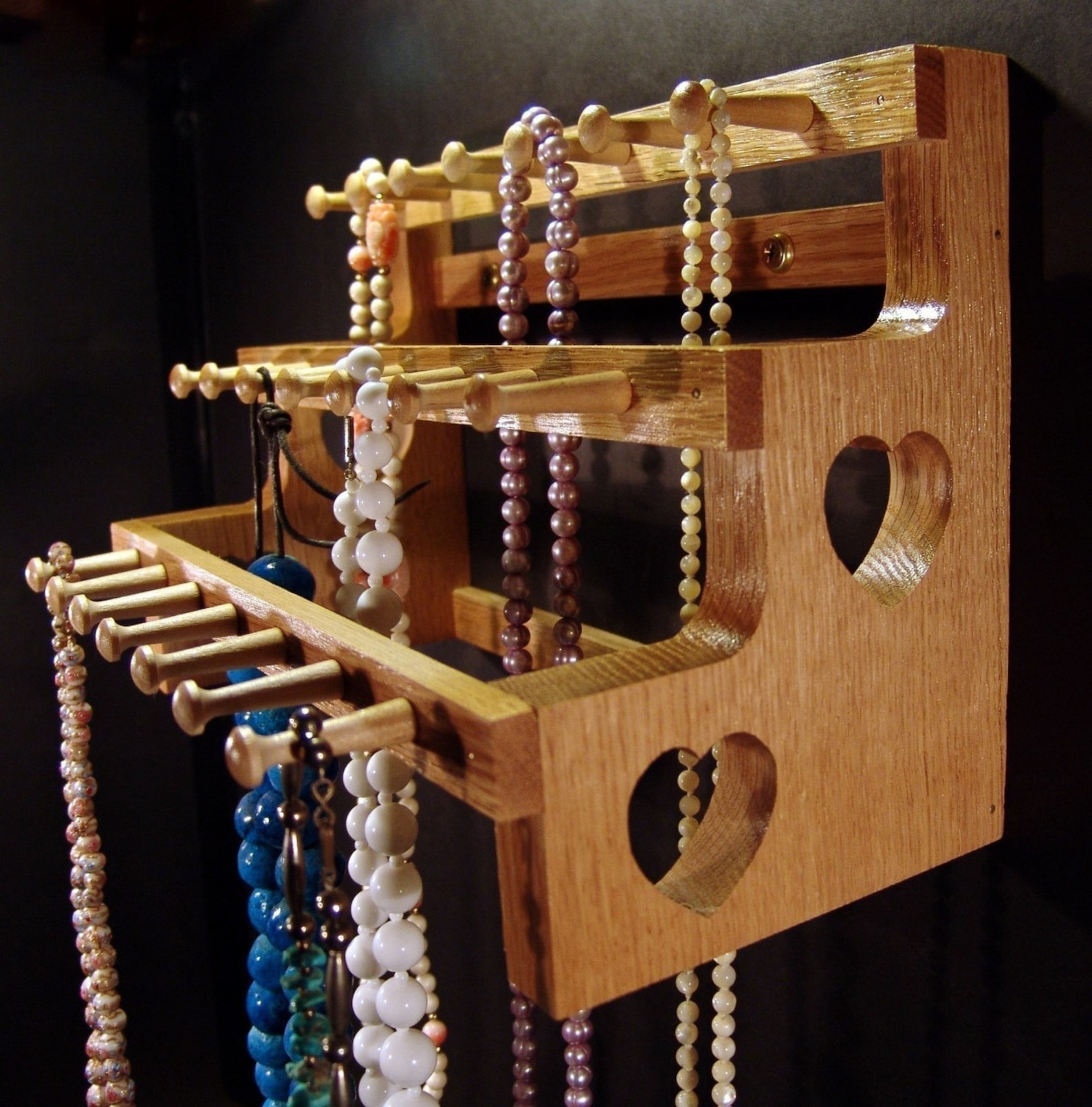 Necklace Holder Storage Hanging 18 Inches With 2 Inch Pegs Etsy