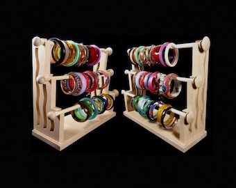 Made in USA  Mission Style Standing Bracelet Holder Organizer Storage Display Oak