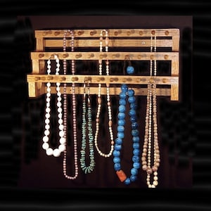 Made in USA 18 Inch Large Necklace Holder W/1 Inch Pegs for Storage or Display