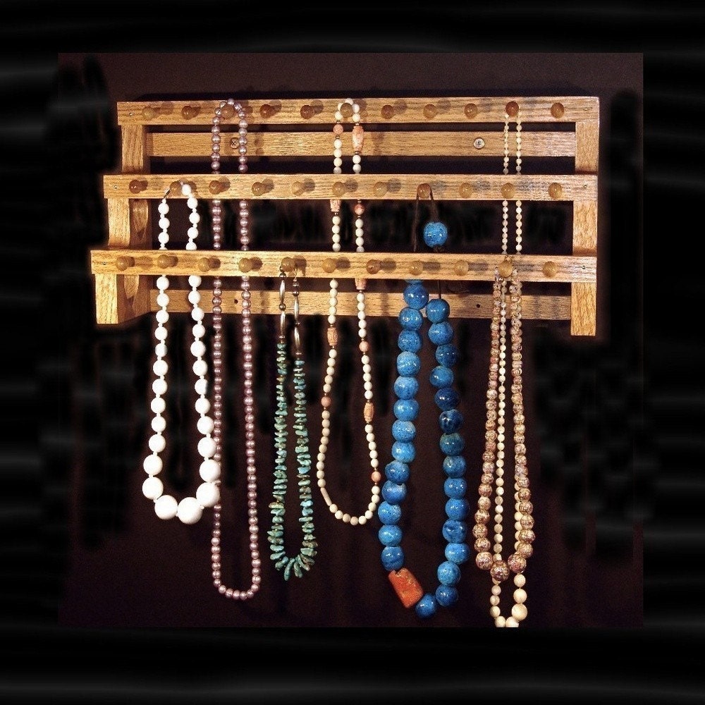 Cut Glass Beads Jewelry Holder Organizer Necklace Tree Stand