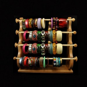 Made in USA 4 Wand Standing Bracelet or Cuff Holder for Storage or Display