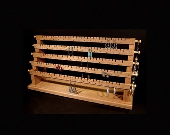 Made in USA Large Flush Standing Earring Holder Tree Organizer With Pegs